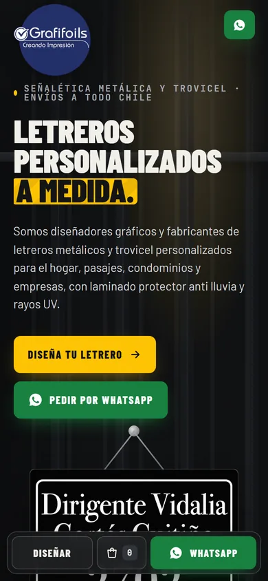 grafifoils.cl en celular