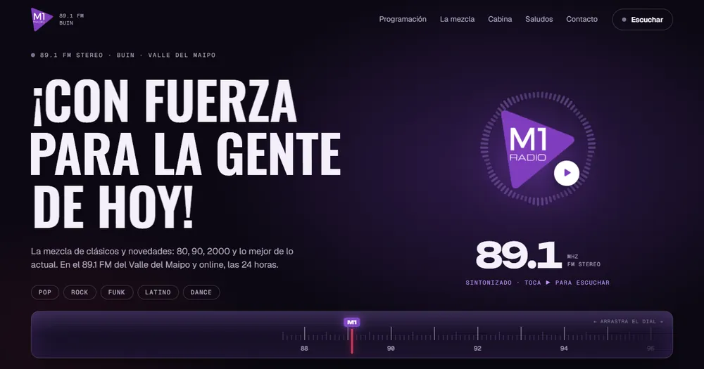 Portada de m1radio.cl