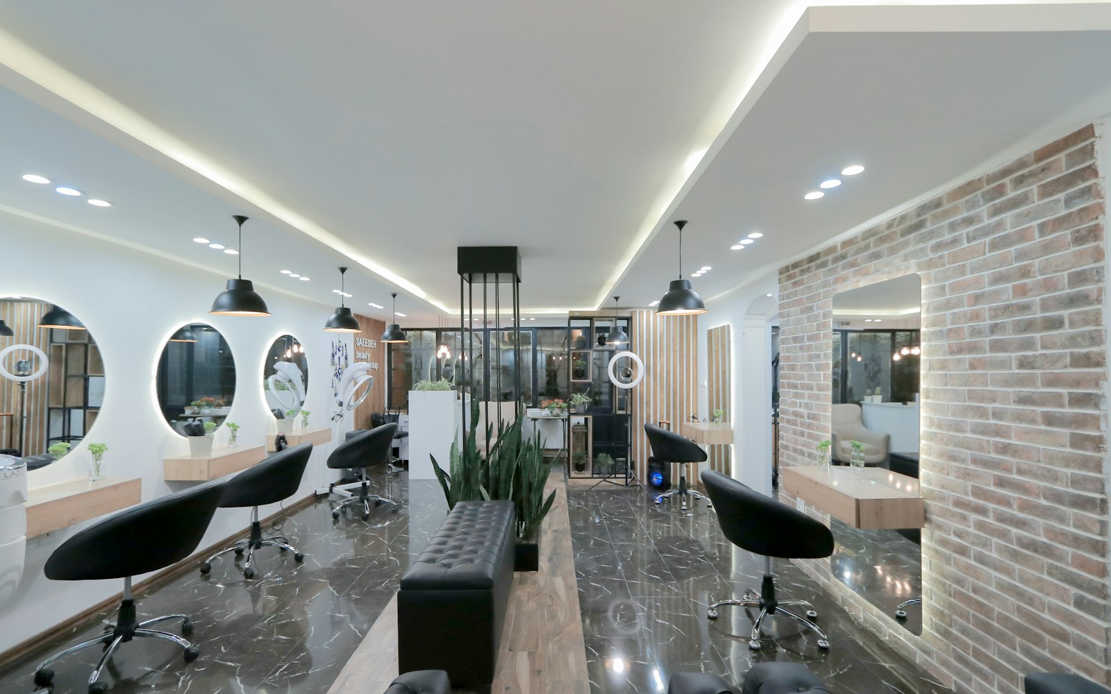 Inside a beauty salon