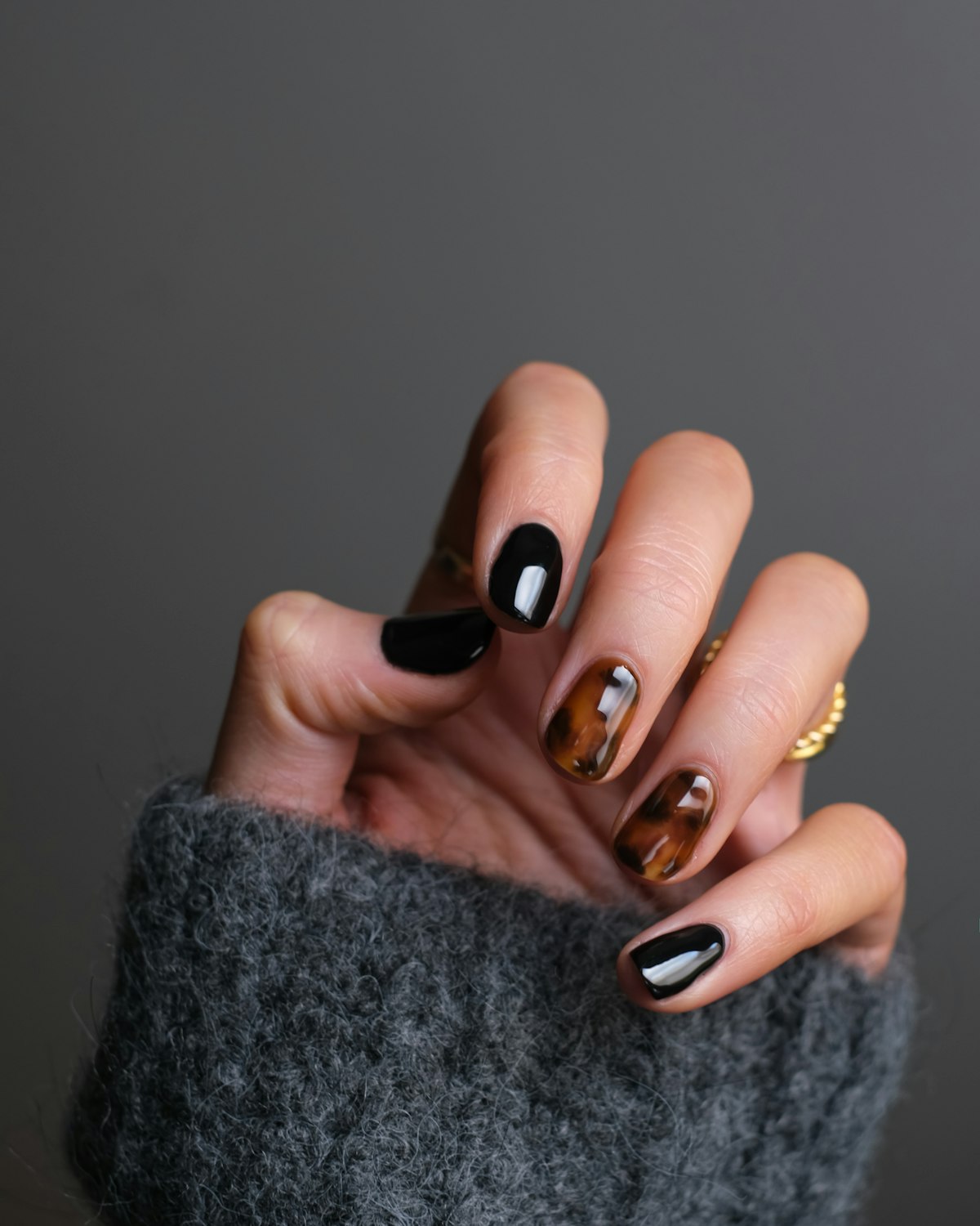 Hands with decorated nails